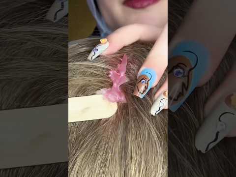 Dry scalp plucking #asmr #shorts #asmrhairplay #asmrscalpmassage