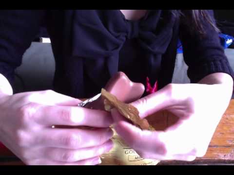 Slow unwrapping of a Lindt Bunny