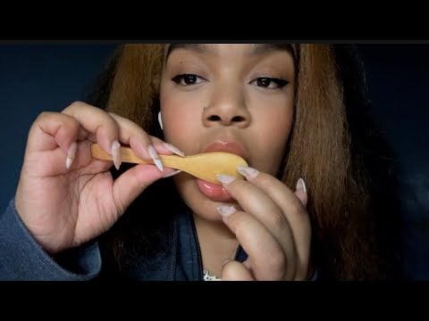 ASMR | Wooden Spoon Mouth Sounds + Scratches ✨ | brieasmr