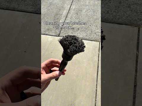 The best way to clean your brushes…#fyp #detailing  #cleaning