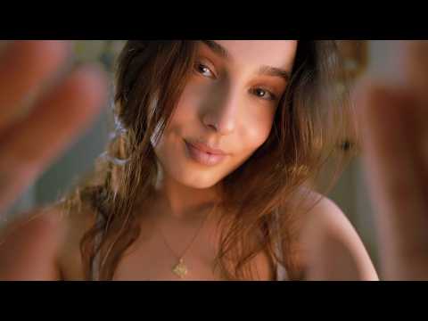 Gentle Face Touching to Help You Fall Asleep | ASMR Reiki (face tracing, lens covering)