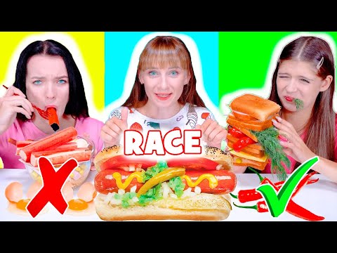 ASMR Food Challenge Cooking Race Mukbang by LiLiBu