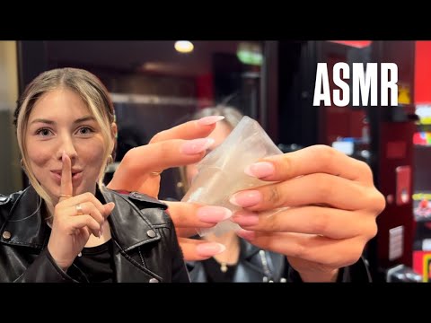 Peeling plastic off a brand new machine ASMR satisfaction overload [Germany]