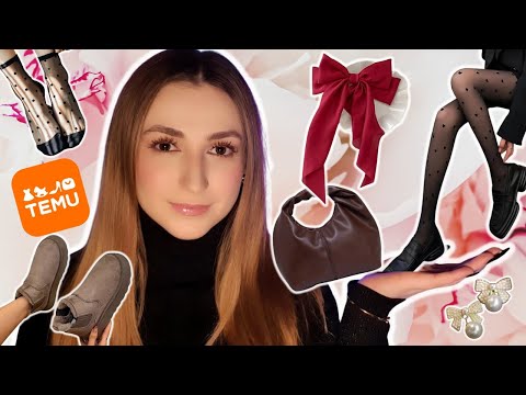 ASMR Temu Haul - Trying On Shoes, Accessories and Clothes