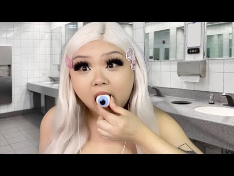 ASMR dumb girl eats your eyeballs in the school bathroom (realistic) 👁️👁️👁️👁️👁️👁️👁️👁️👁️