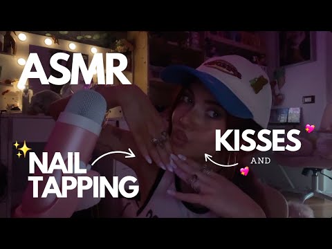 ASMR KISSES AND NAIL TAPPING 💗💗