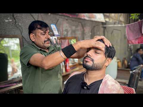 Dinesh Barber $5 Full RELAXING Service | Hair Cut, Beard & Head Massage | ASMR For DEEP SLEEP