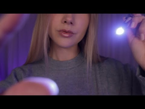 ASMR Sleepy Eye Testing While You Fall Asleep | Up-Close, Hands Only, Light Triggers 💤