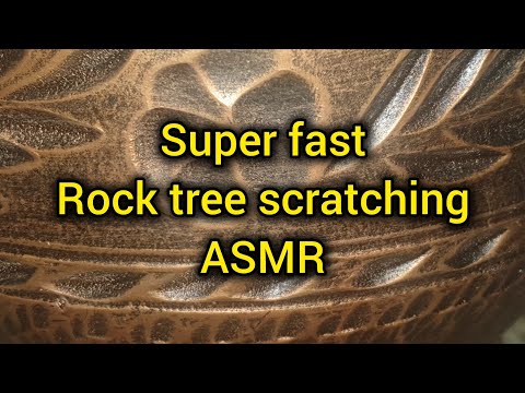 Super fast and aggressive rock tree scratching ASMR