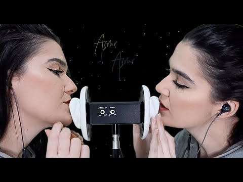 ASMR TWIN 3DIO: UP CLOSE LIPGLOSS + MOUTH SOUNDS - Naiane