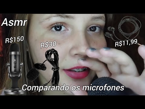 asmr | comparando os microfones - qual te da mais arrepios? (mu900, mic de lapela, mic do fone)