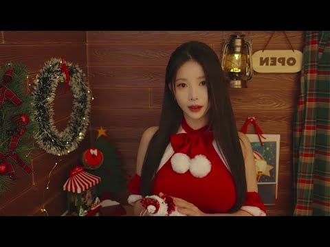 Yoon ying ASMR 산타걸의 잠이오는 크리스마스 컨셉 카페🎄+소품구경과 귀걸이 해보기Christmas concept cafe that makes you fall asleep