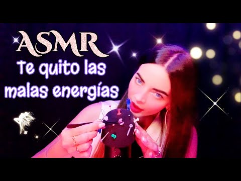 🌙ASMR SACANDO MALAS ENERGIAS | QUITANDO MALAS VIBRAS | AGUJAS EN EL MICROFONO🎤📍😴💖