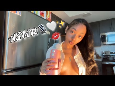 ASMR Kiss Sounds and Mic Scratching + Rubbing 🎙️🤍💋✨