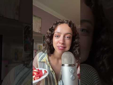 asmr fruit snack! 🍌 🍉 🍓