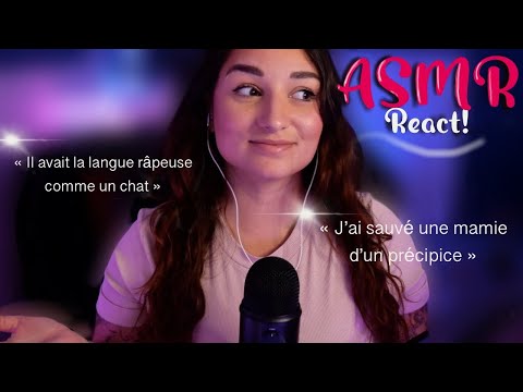 ASMR FRANÇAIS : JE RÉAGIS À VOS HISTOIRES 😍