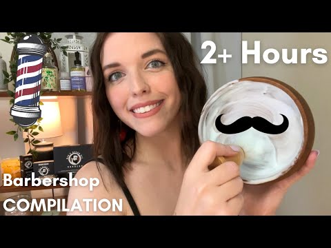 ASMR 2 HOURS of Barbershop Shave Roleplays 💈 (Soft Spoken Compilation)