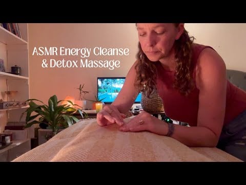 Full Body ASMR Energy Cleanse + Lymphatic Massage💆🏼‍♀️Reiki to Detox & Reset🦜Rainforest Soundscape