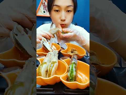 🦐💫🍲🔥😋 ASMR seafood mukbang full eating sound! #MukbangSounds #먹방사운드