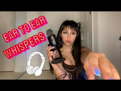 ASMR - CLOSE UP & EAR TO EAR WHISPERS (1K Sub?!?!?!?!)😱