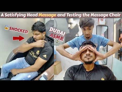 ASMR | Satisfying Scalp Head Massage and Testing the Massage Chair 🇦🇪