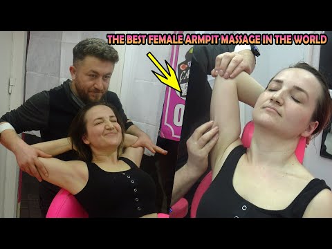 FEMALE CALMING ARMPIT MASSAGE - LOUD CRACKS -  Asmr head,back,face,arm,palm,ear,leg,throat massage