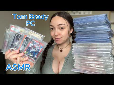 ASMR My Entire Tom Brady Sports Card Collection | Whispering & Tapping | Blue Yeti Mic