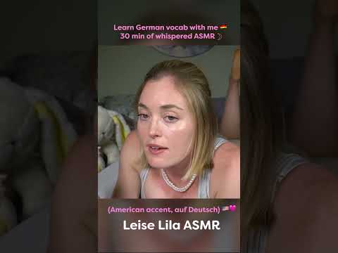 ASMR Learn German vocab with me 🇩🇪 American accent - auf Deutsch) 🇺🇸🩷 #deutschlernen #asmrvideos