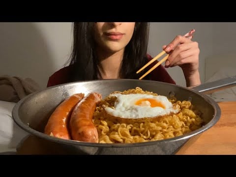 Indomie Noodles & Cheese Stuffed Beef Sausage Mukbang Asmr | no talking