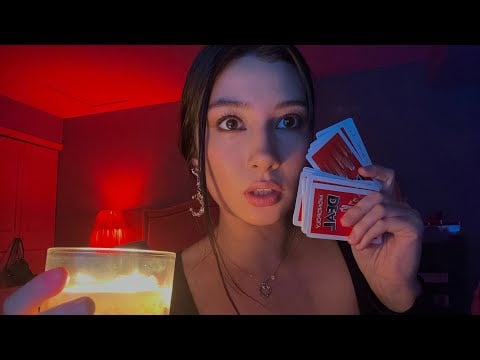 ASMR - Sketchy Fortune Teller Tells Your Future (whispering, tapping, light visuals)
