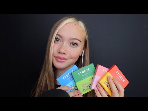 ASMR| TTDEYE COLORED CONTACT LENS REVIEW