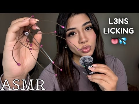 ASMR ESPAÑOL / L3NS LICKING + B3SOS EN TU CARA  + ATENCIÓN PERSONAL en tu CUARTO