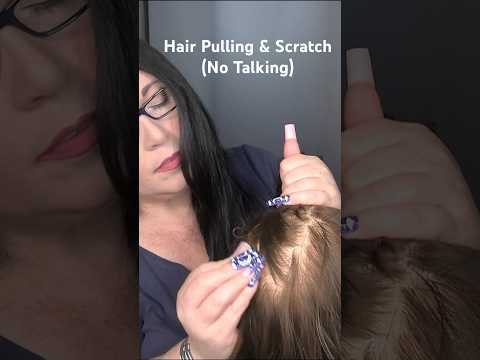 ASMR Hair Pulling and Scalp Scratching with Long Nails (NO TALKING) #asmr #hairpulling #shorts