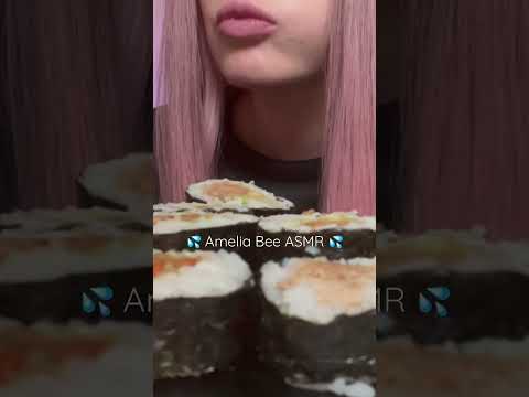 Sushi mukbang 🍣 #asmreating #eatingsounds #asmrfood