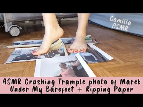 ASMR Crushing Trample photo of Marek Under My Barefeet + Ripping Paper