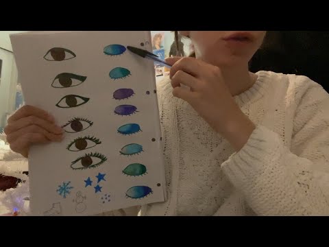 asmr ice princess does your winter makeup (with options)