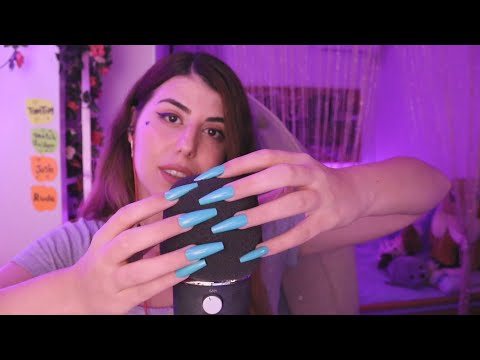 ASMR Mic Scratching With Long Nails || Brain Melting (No Talking)