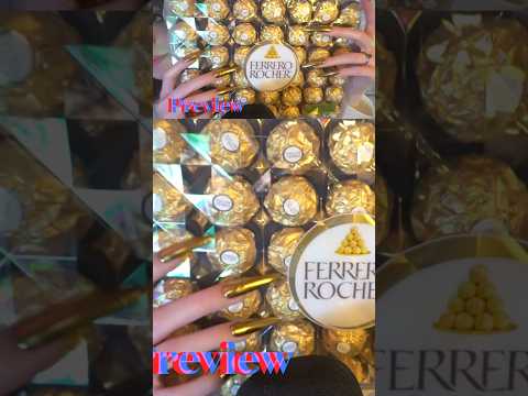 ASMR 🍫 plastic packaging Ferrero Rocher taps.