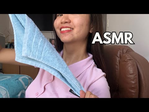 ASMR Towel Triggers, Snapping & Screen Scratching