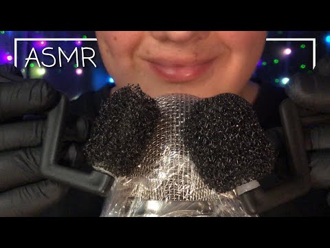 ASMR Crunchy Roller over Mic with Crinkle Sounds! (No Talking)