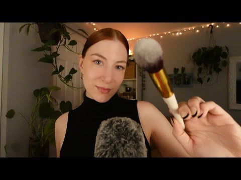 ASMR 🌧️ Face Brushing & Melting Mic Scratching For Sleep [Rain → Echo]