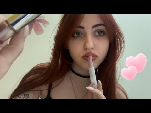 АСМР быстрый макияж от подруги 🤍🎀