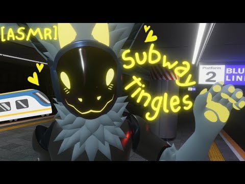 [Furry ASMR] Protogen relaxes and tingles you in a subway :3 [Sleep-aid] [Soft-spoken]