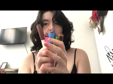 ASMR drawing you on a whiteboard *relaxing, face mapping*