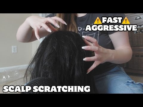 FAST AND AGGRESSIVE SCALP SCRATCHING ASMR (no talking)