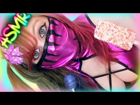 ASMR 🍨🍭 Popsicle & Lollipop Licking ░ Mouth Sounds ♡ Mortal Kombat Mileena Cosplay, Eating, Ninja ♡