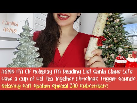 ASMR Roleplay: Elf ITA Santa’s List Soft Spoken and Christmas Sounds🎄