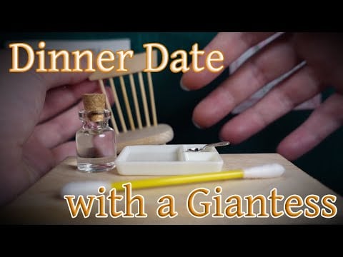Dinner Date with a Giantess | ASMR Getting You Ready Roleplay, Face Cleaning, Tapping