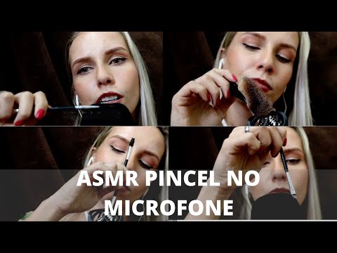 ASMR PINCEL BRUSHING NO MICROFONE -  Bruna ASMR