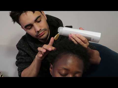 Asmr Scratching, Checking Flakes & Cleaning 4C Scalp
